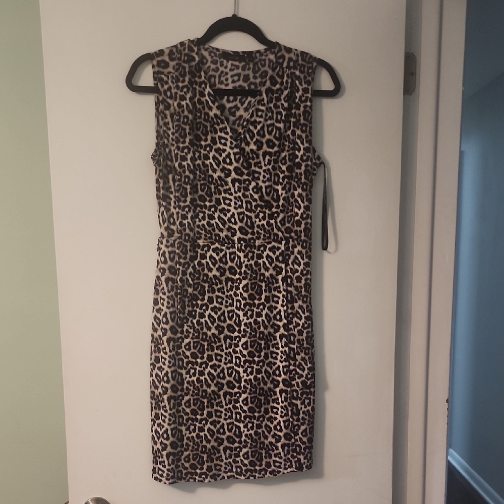 Apt. 9 Black and White Sleeveless Cowl Neck Sheath Dress